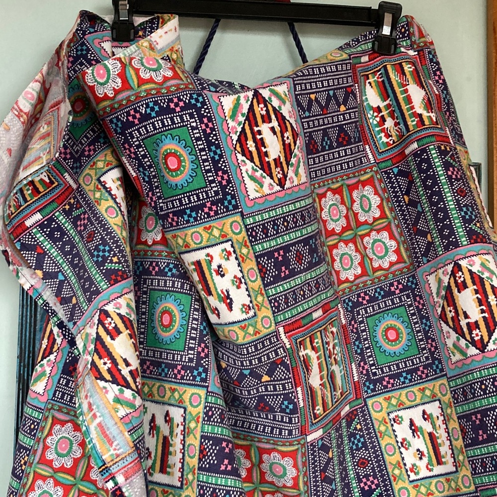 Vibrant Patchwork-Print Dining Tablecloth or Yardage